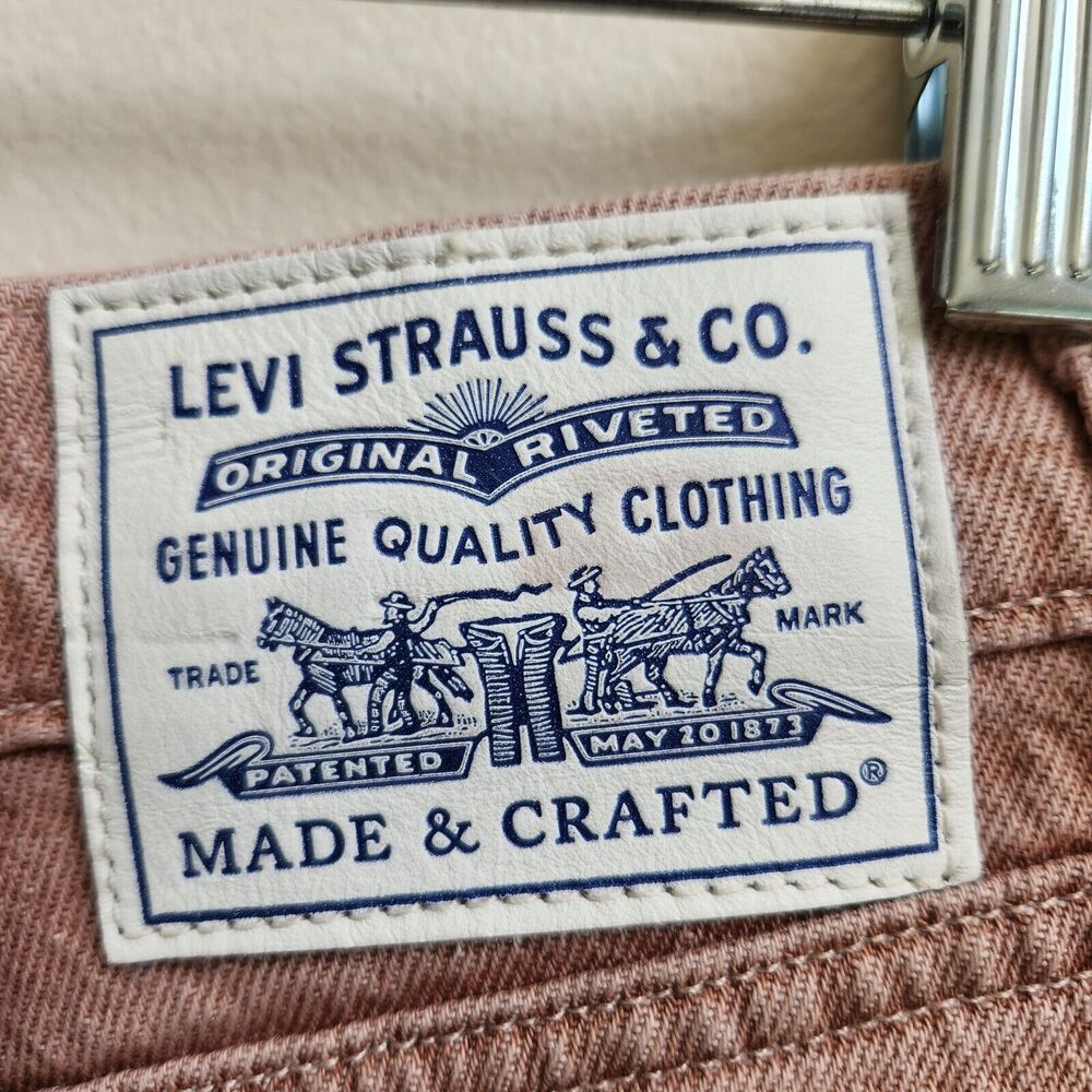 Levis Jean Women Size 33X29 Premium High Loose Wide Straight Leg High Rise Beige - Picture 8 of 16